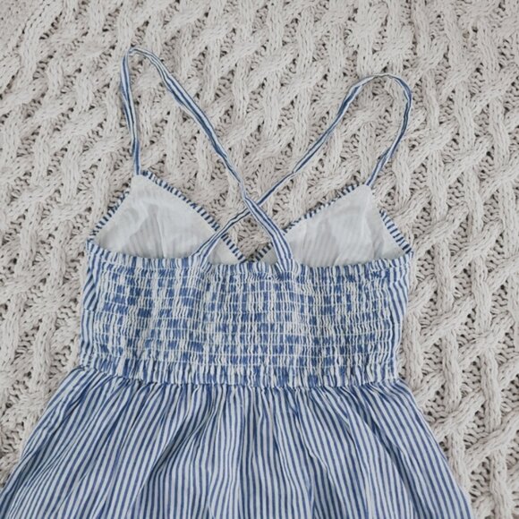 Vintage Abercrombie Kids- Pinstripe Criss Cross Smock Top/Dress - Picture 6 of 13